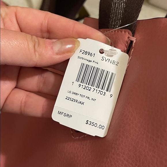 COACH - large derby tote with floral interior - F28961 - NWT - Picture 9 of 11